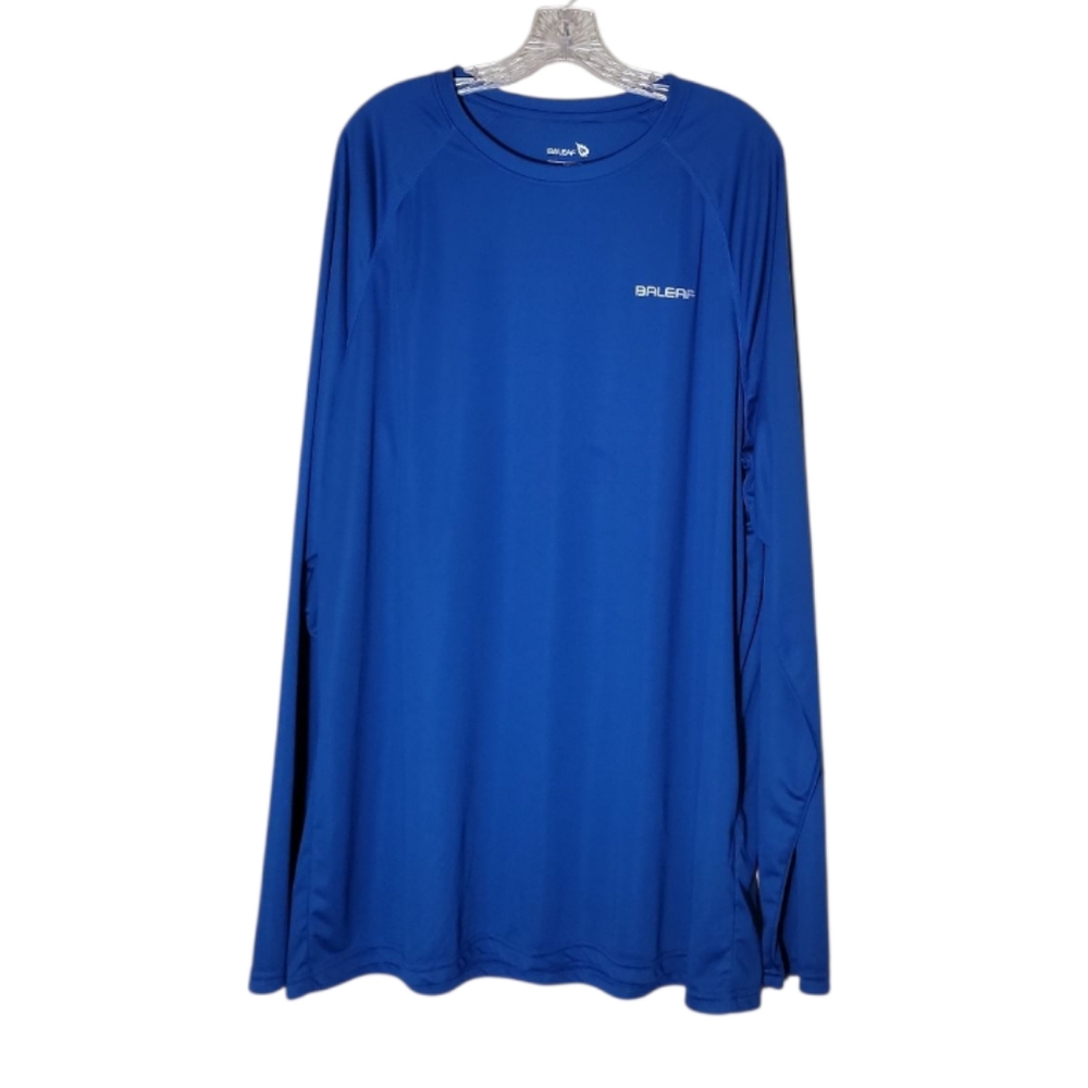 Baleaf men's long sleeve blue  quick dry fishing shirt size 3XL